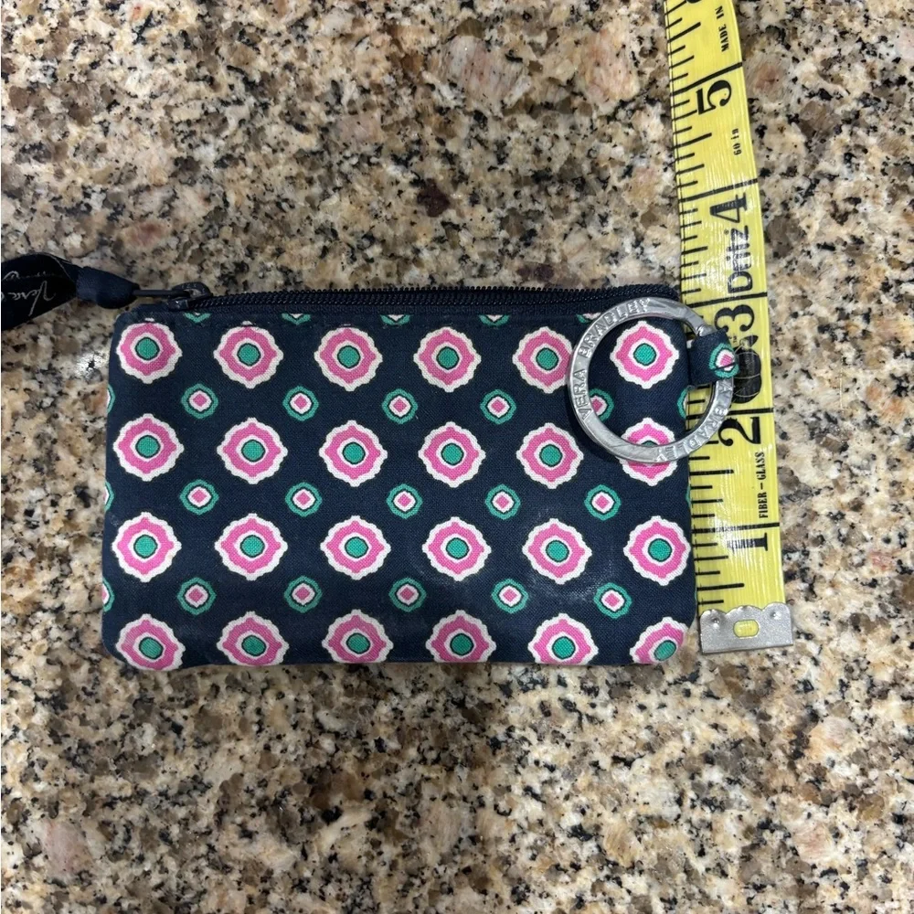 Vera Bradley Black and Pink Zip ID holder - Picture 2 of 4